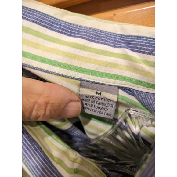 Raider Button Down Shirt Mens Medium Fits Large Cotton‎ Long Sleeve French Cuff - Picture 3 of 4